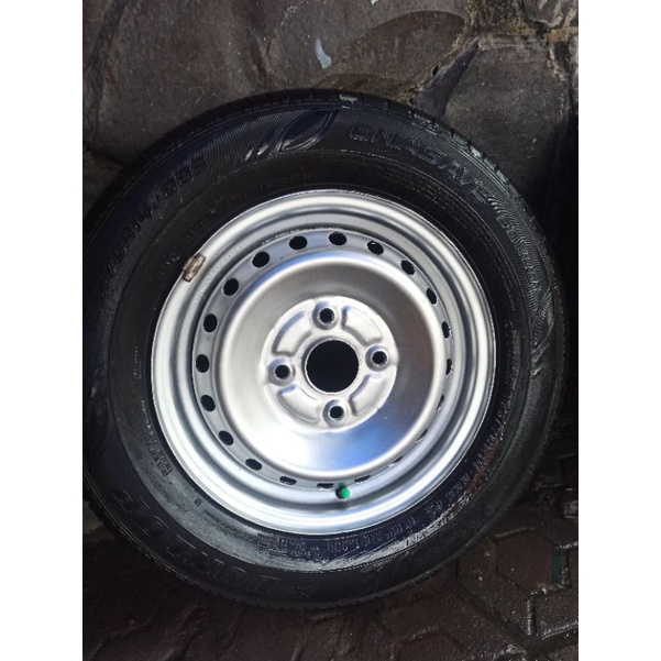 serep satuan velg kaleng Ring 14 PCD 114 +Ban 185/70 atau 175/65 layak pakai avanza xenia futura kijang panther ss carry aminty esteem