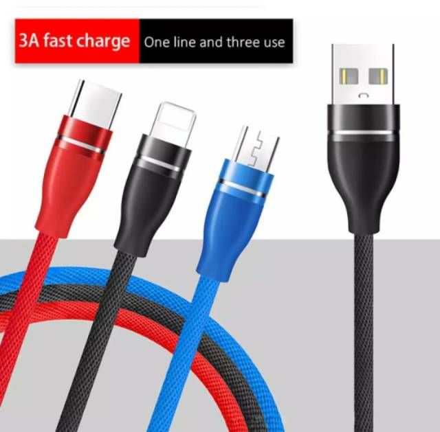 Joyseus USB Cable 3 in 1 - multicolor