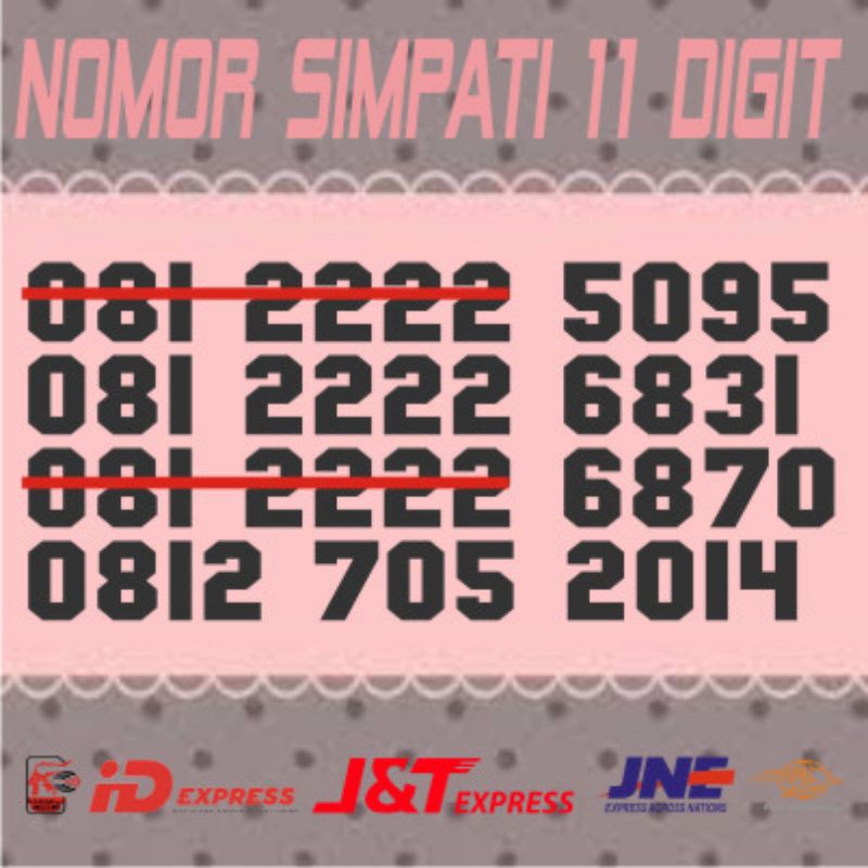 SIMPATI JADOEL DAN UNIK 11 DIGIT ANGKA