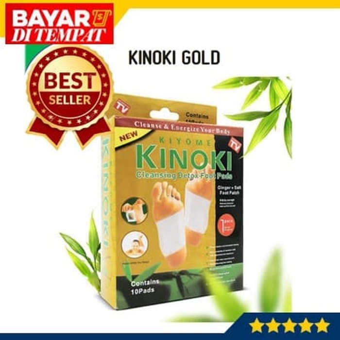 Kinoki Gold Detox Foot Ginger Pads Koyo Penyerap Racun Tubuh (10 pads)