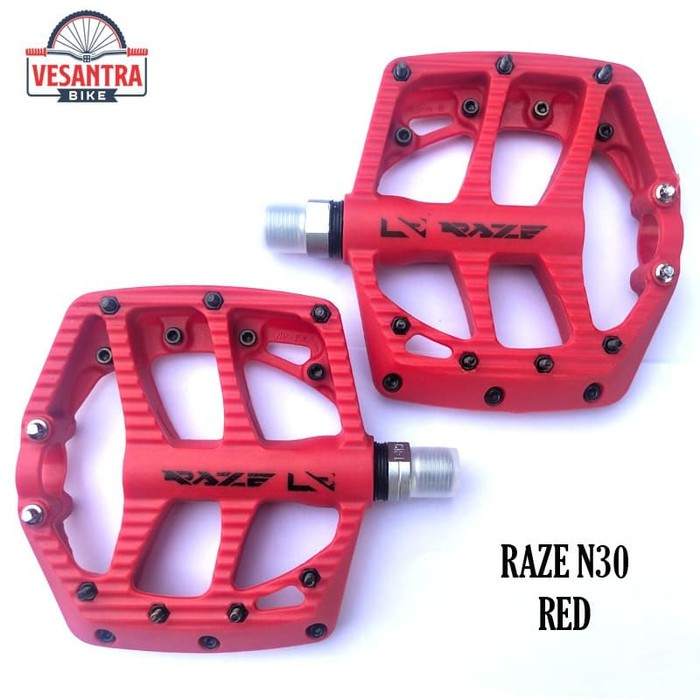 Raze N30 Nylon Fiber Pedal Sepeda Bearing Red
