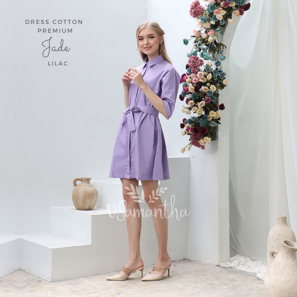 Cotton Shirt Dress Premium Jade