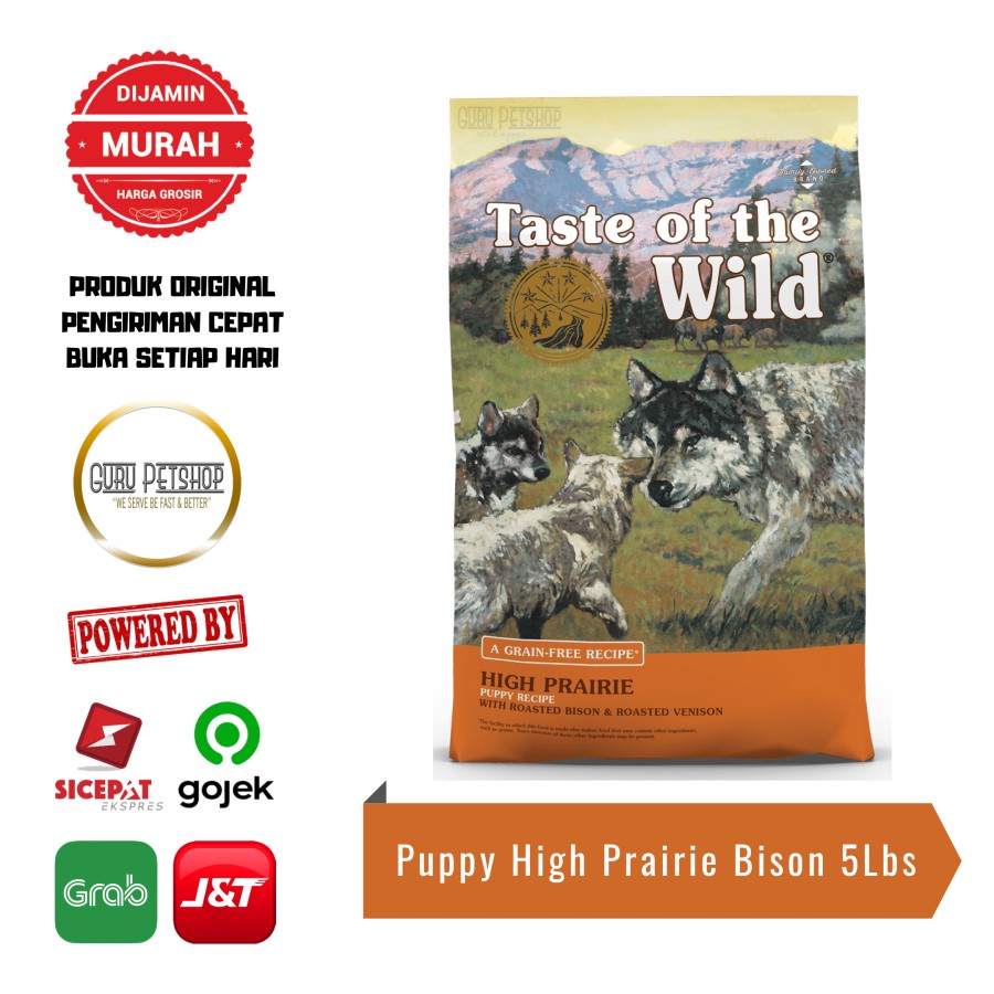 Taste Of The Wild Puppy High Prairie 5Lbs TOTW Puppy Bison 2.27kg