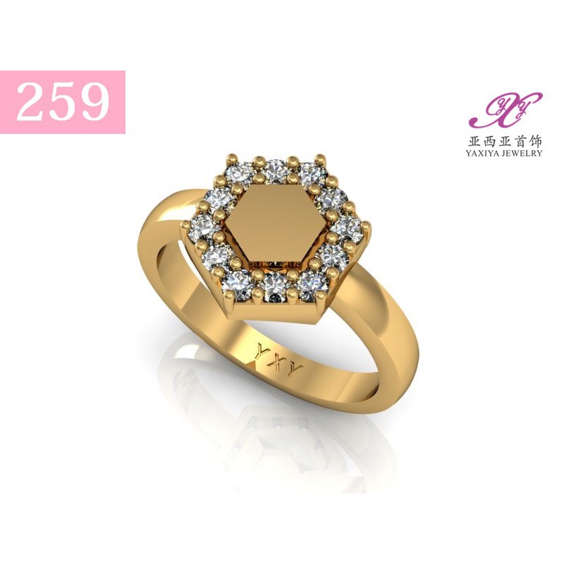 

Cincin Lapis emas Permata Perhiasan imitasi Yaxiya Jewelry 259