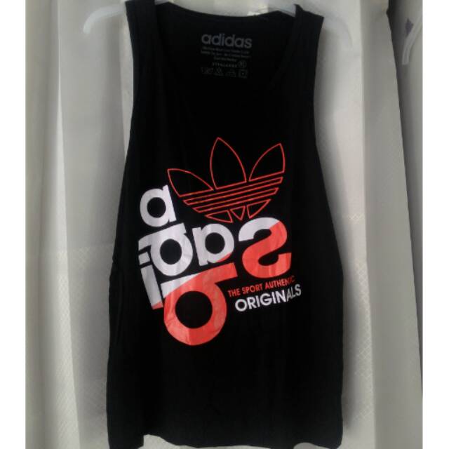 Kaos Singlet Cowo Trend Adidas - black