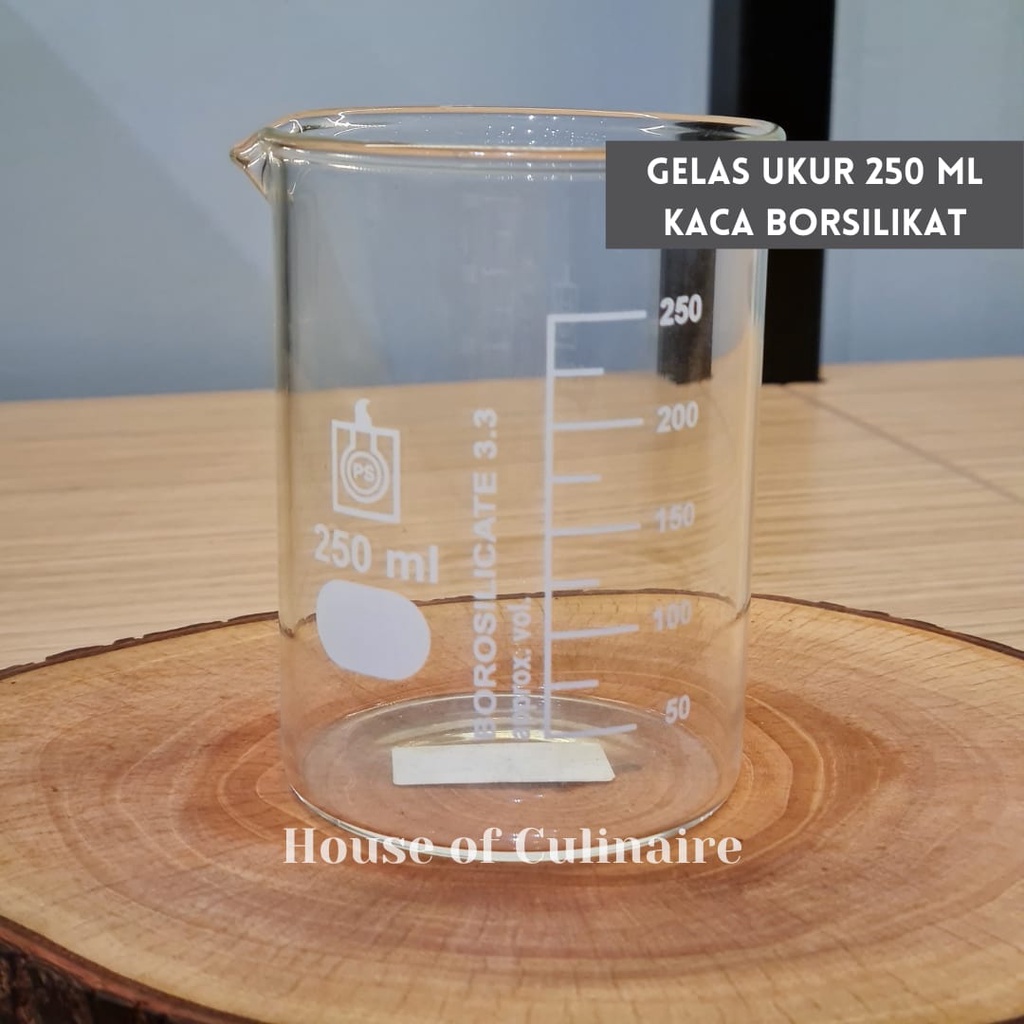 Gelas Ukur Kaca Borsilikat 250 ml Ukur Espresso Kopi