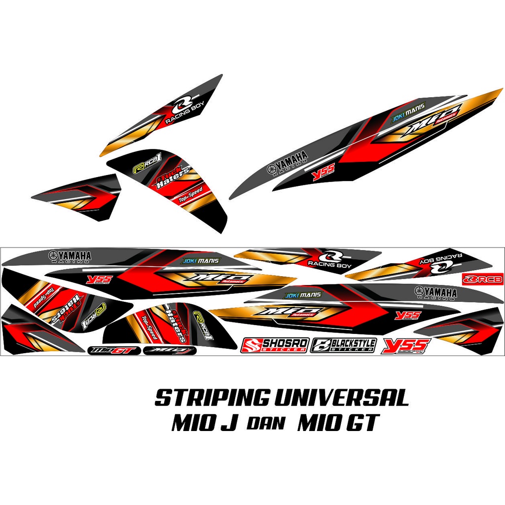 VARIASI STIKER COD / VARIASI YAMAHA MIO GT/MIO J STRIPING/STICKER VARIASI CUSTOM BUAT MOTOR MIO J/MI
