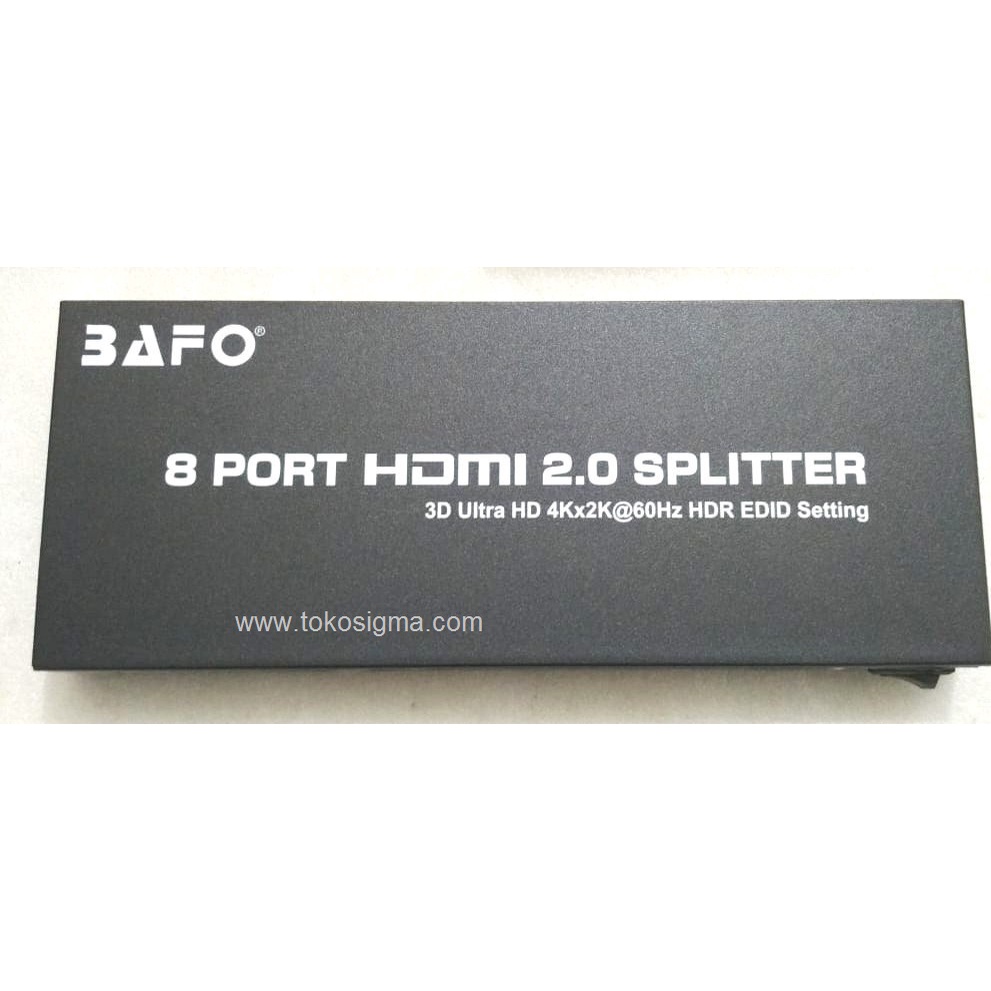 BAFO 8 Port HDMI Ver 2.0 Splitter 4K 60Hz UHD HDCP 2.2 Cabang Pembagi