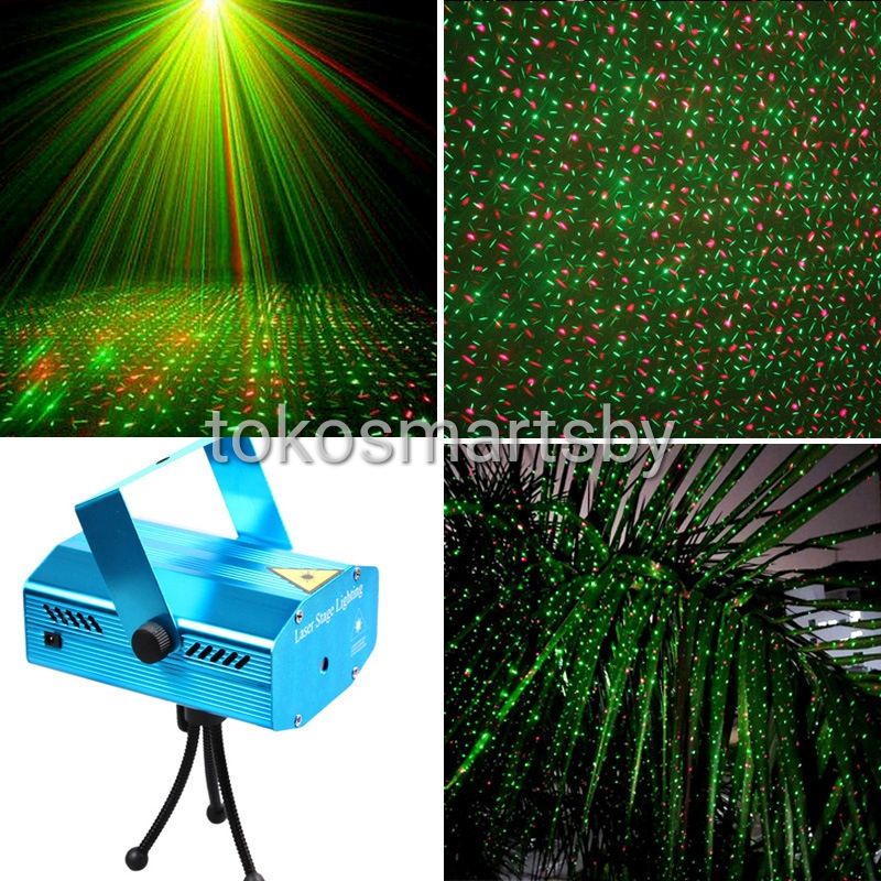 Mini Laser Stage Lighting / Lampu Disco Ruangan