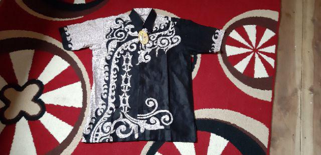 Kemeja Batik Pria/motif Hitam Seno