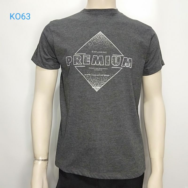 kaos pria abu tua KO62