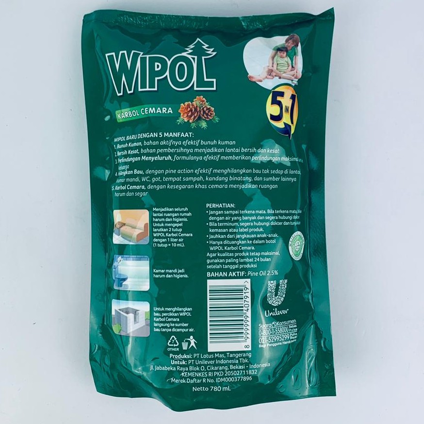 WIPOL KARBOL CEMARA 5IN1 750ML