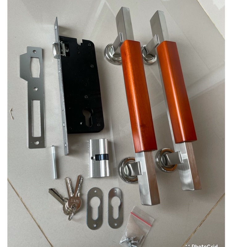 Kunci pintu set,handle pintu set,body pelor nblesa+ 2 pcs ph stanlis 35 cm
