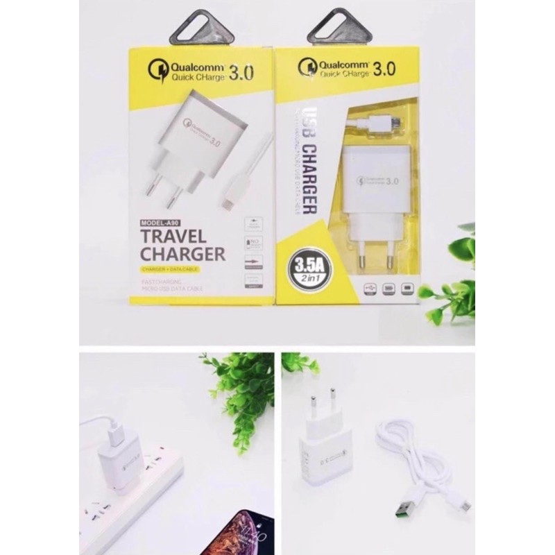 Travel charger 3A fast charging qualcomm 3.0 micro USB