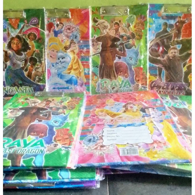 

papan kayu ujian karakter/papan jalan clipboard kayu gambar kartun ukuran folio