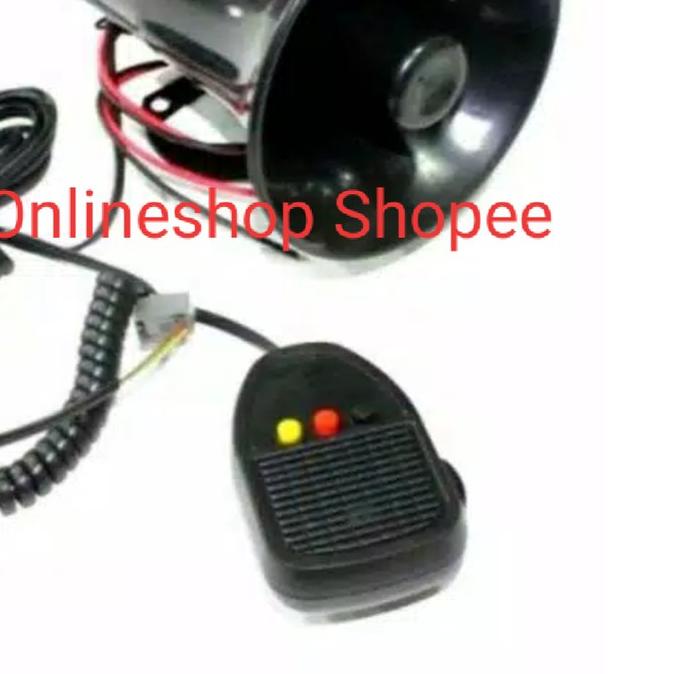 ➺ Klakson Sirine Toa 7 6 3 Suara + Mic Sirine Patwal Touring Motor Mobil ➤