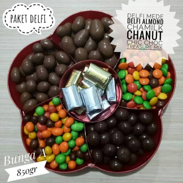 

Paket Coklat Delfi toples Bunga