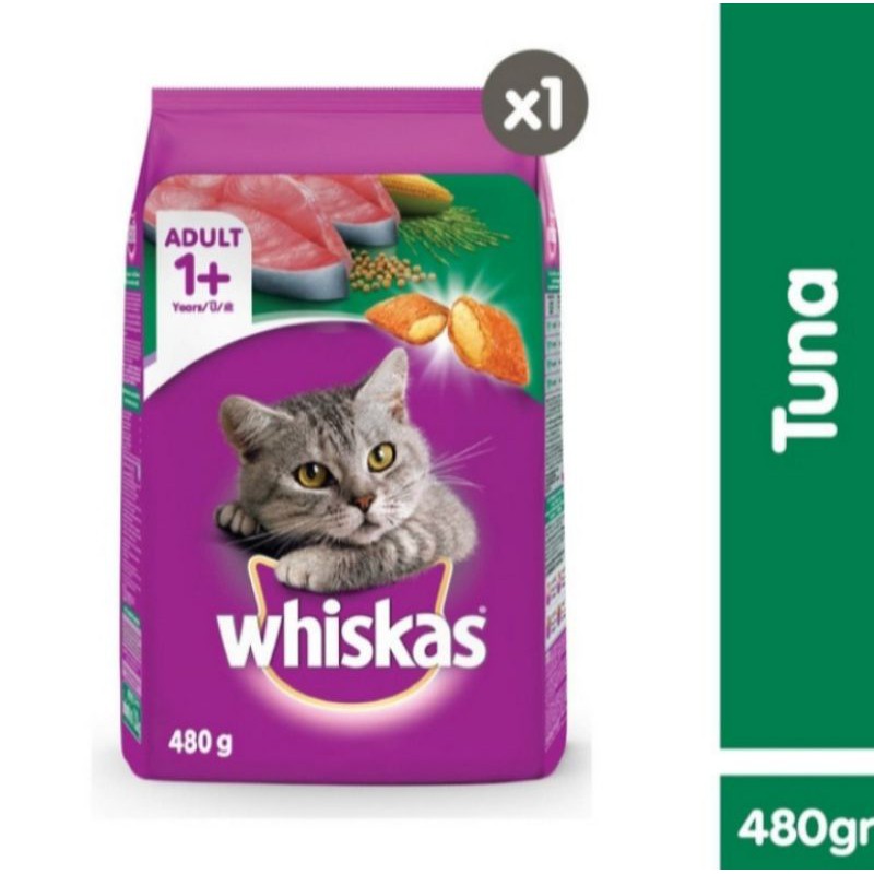 makanan kucing whiskas tuna 480g freshpack