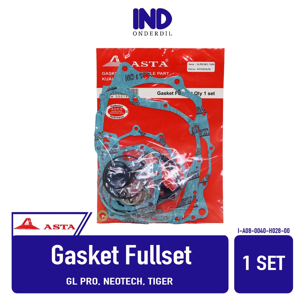 Gasket Perpak-Fullset-Topset Paking-Packing Full-Top-Set GL Pro &amp; Neotech &amp; Tiger Lama Merk Asta