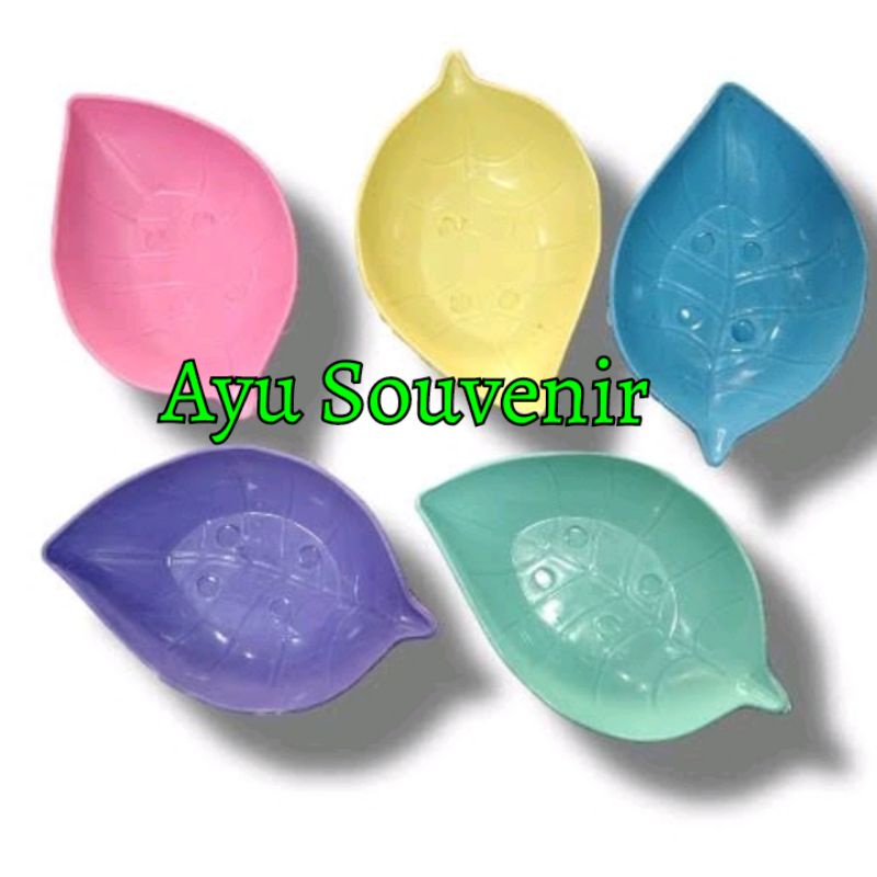 (100pcs)Souvenir  MANGKOK SAMBAL DAUN LOKAL Tanpa Kemas
