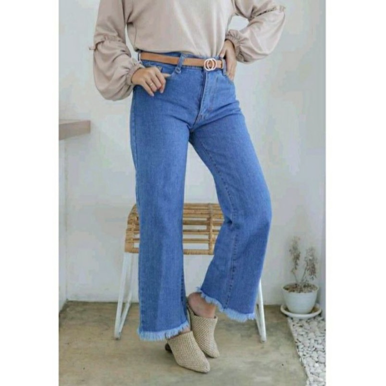 Celana Kulot Rawis Yang lagi Hits-Celana wanita-Celana jeans wanita kulot