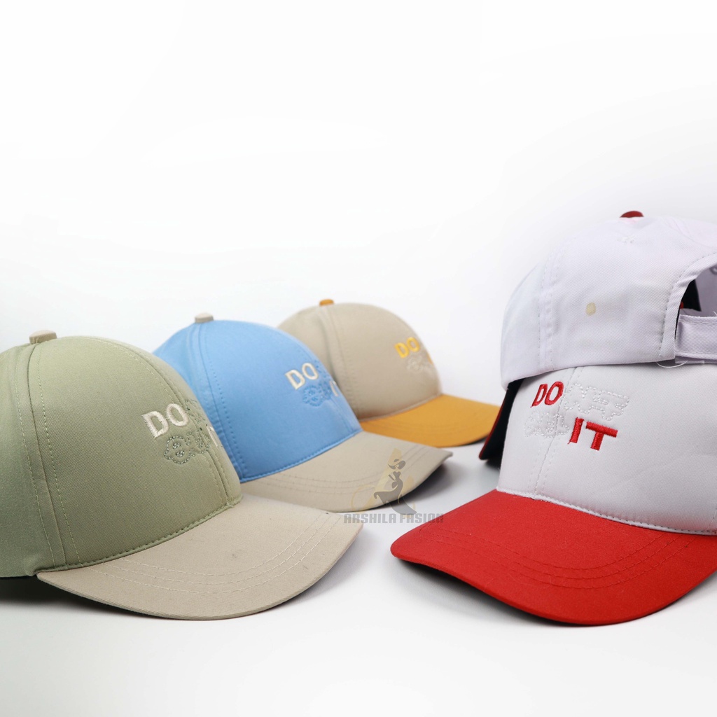 Topi Baseball Anak Bordir Do It Bahan Drill Premium Usia 2-10 Tahun