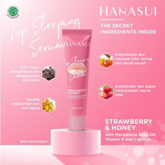 HANASUI LIP SLEEPING SERUM ORIGINAL BPOM HALAL MUI