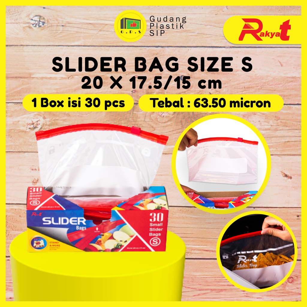 Rakyat Zipperbag / Sliderbag Uk Small 20X15 cm (30 Pcs)