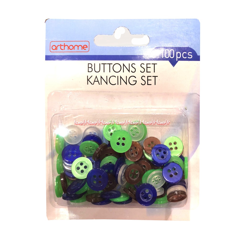 Kris Set Kancing Jahit Warna 100pcs Button Colorful Kancing Warna Warni 1set 100 pcs Krisbow Buttons