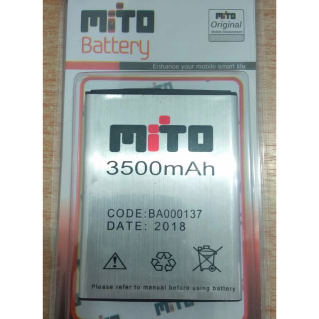 Batre Baterai Battery Mito A62 BA000137 BA-000137 A 62