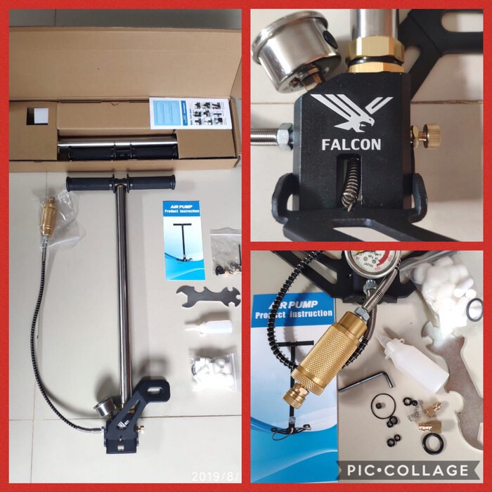 POMPA PCP FALCON MURAH KAKI LIPAT 4500 PSI STEINLESS FILTER BESAR BONUS MINI KUPLER