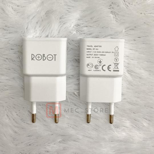 Kepala Charger / Adaptor Robot 1.0A RT-K4 Original Samsung Xiaomi Redmi Oppo Realme Vivo