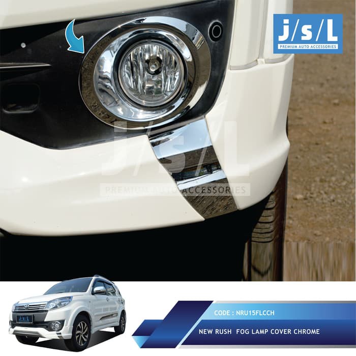 AksesorisFariasi Tambahan New Toyota Rush Fog Lamp Cover Chrome/ Aksesoris Eksterior Rush