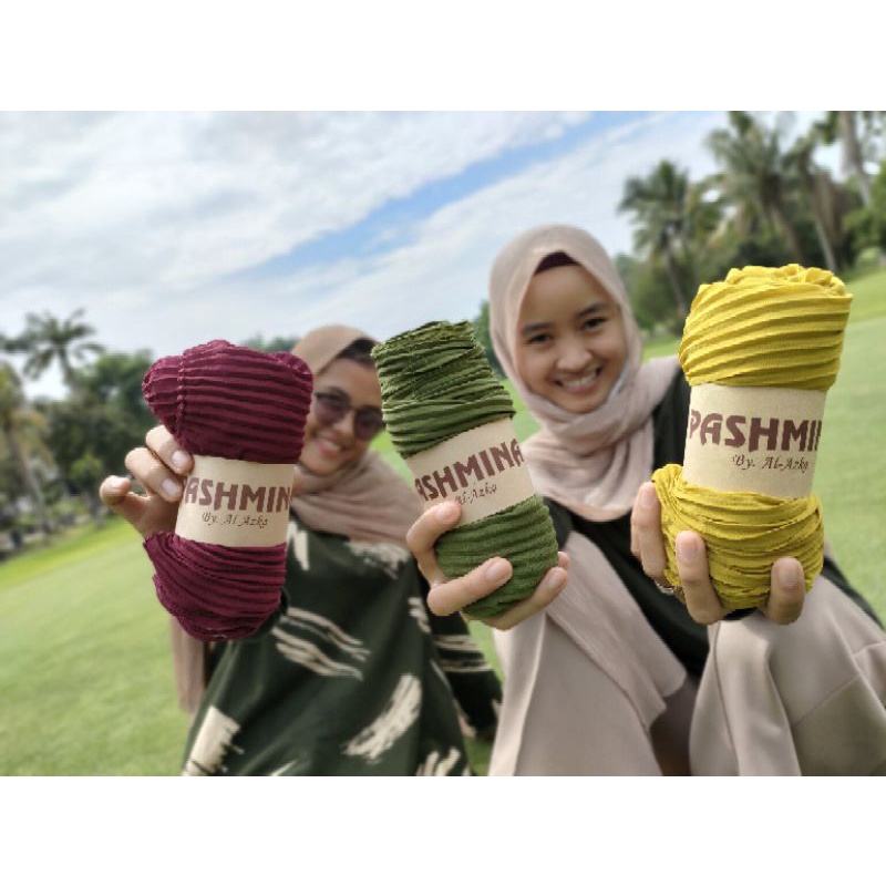 Pashmina Plisket Full Cerruty babydoll 175 x 70 (Hitam)