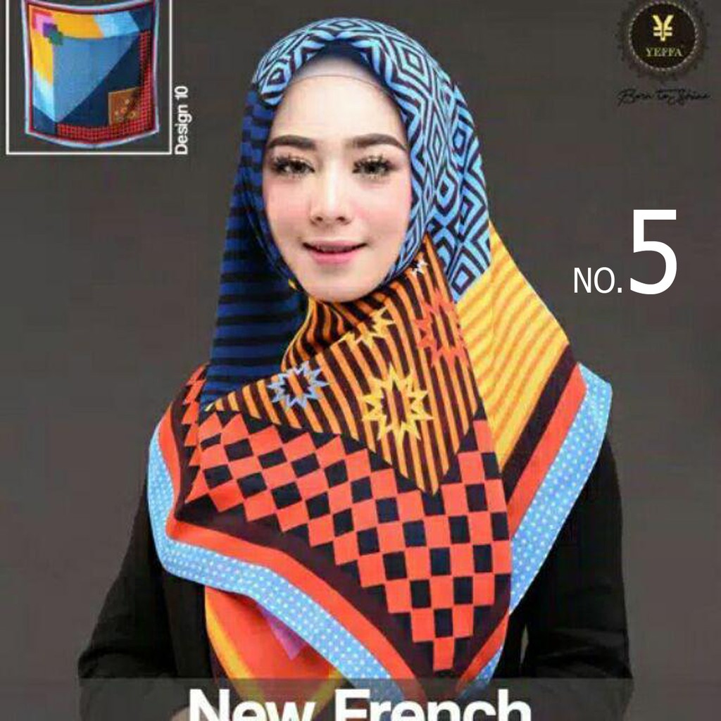 Kerudung segiempat new french by Yeffa