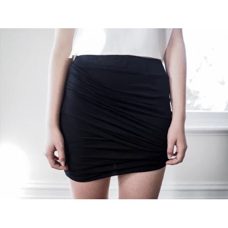 Hello Parry Alixe T Twist Ruched Jersey Skirt - Black