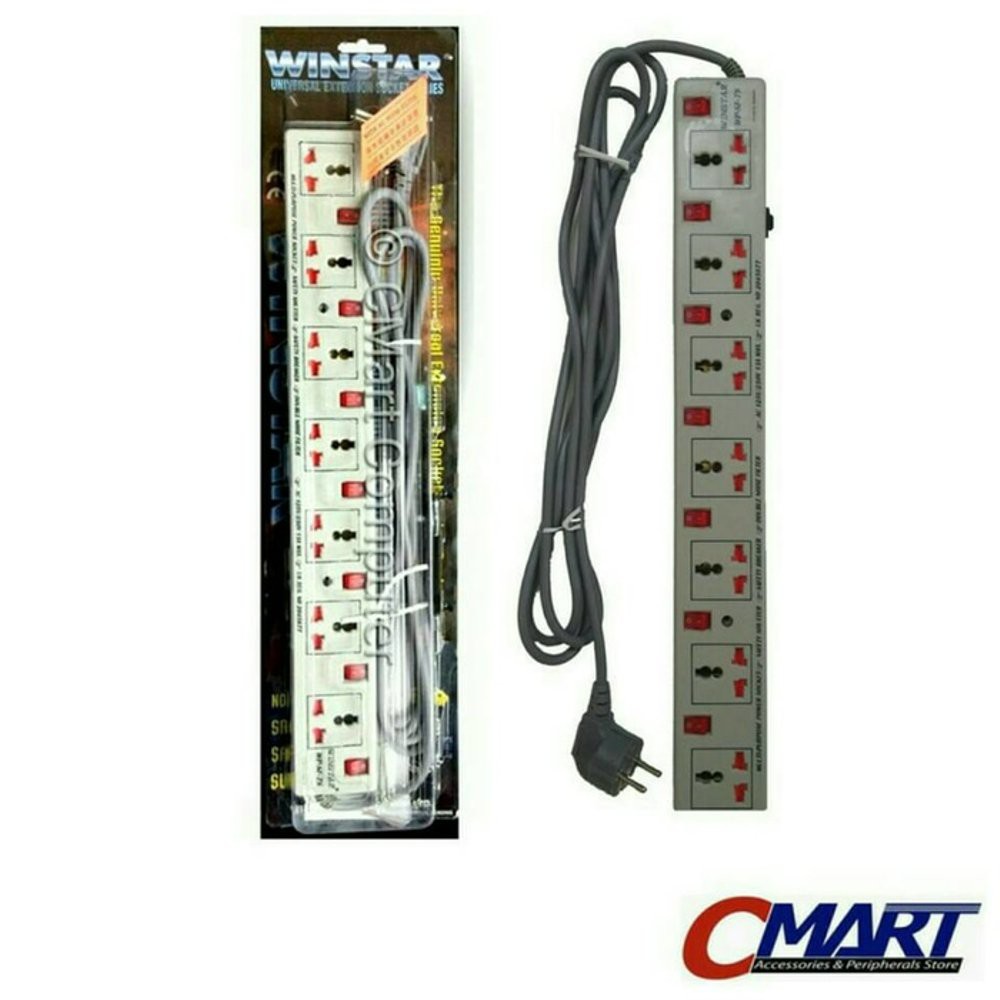 Winstar colokan listrik steker stop kontak stopkontak 7 port ST-WPSF7S