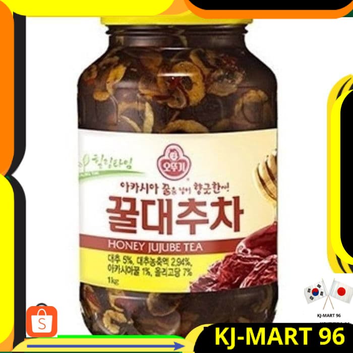 KOREA DRINK MADU 1 KG + POTONGAN KURMA MERAH - JUJUBE HONEY CITRON ORI