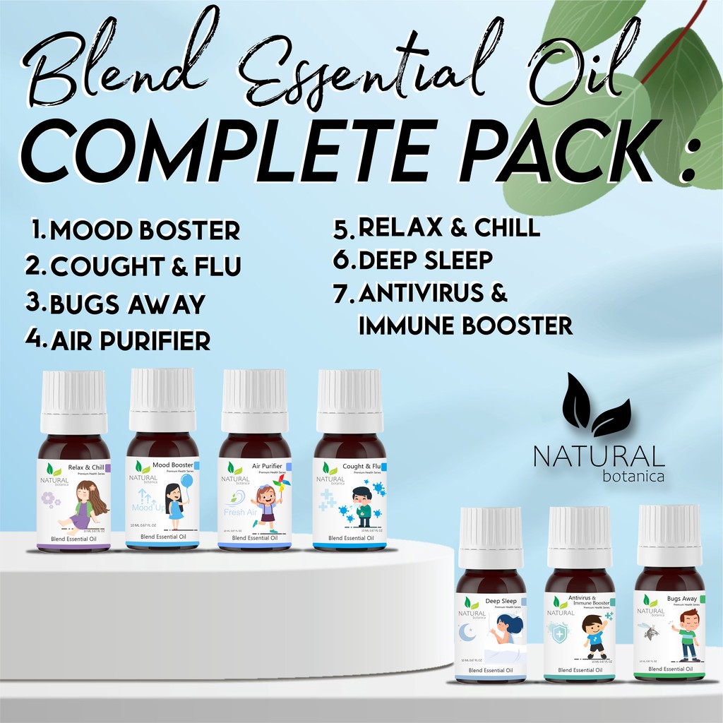 Blend Essential Oil Complete Pack Isi 7  Spesial Parcel Kado Hampers Gift