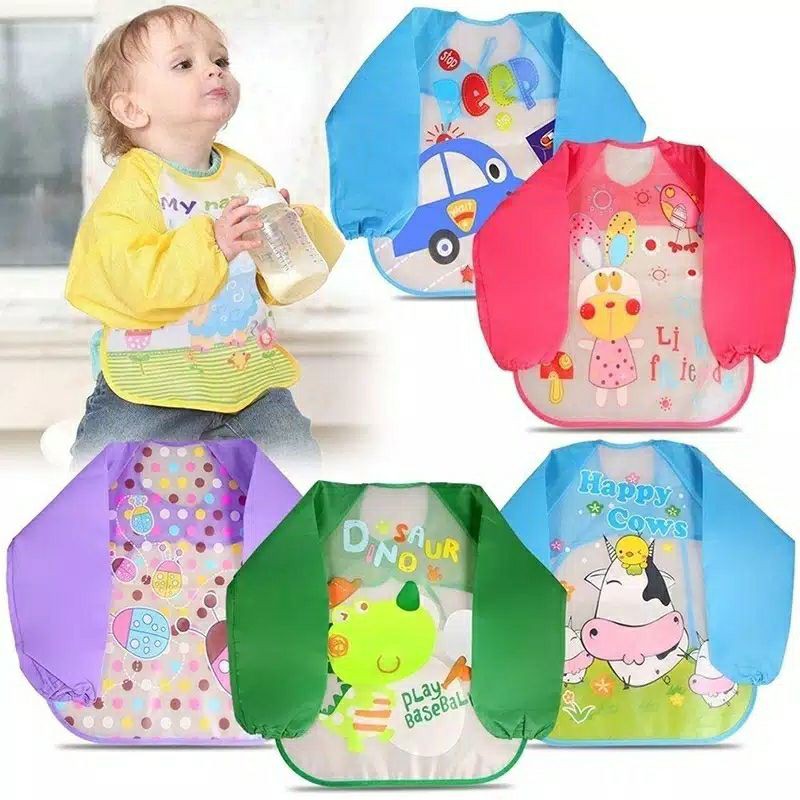 LZ.C33 bib baju anak. celemek baju bayi. bib slabber