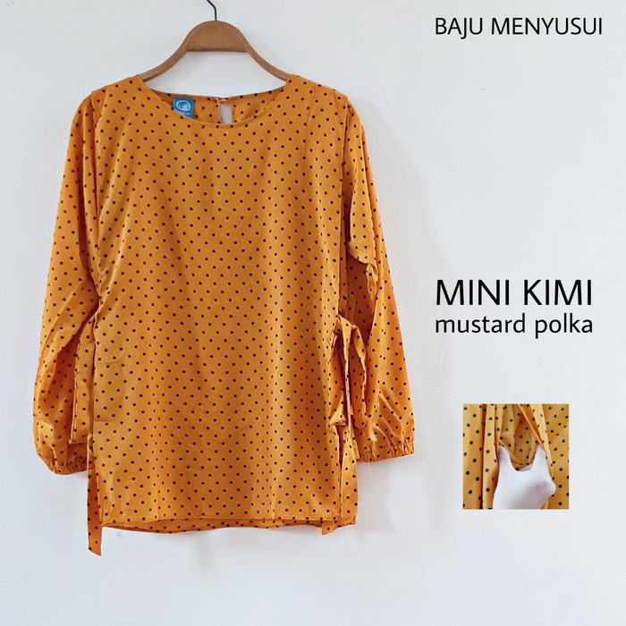 MAMIGAYA Baju Menyusui - MINI KIMI | Blouse Menyusui Lengan Panjang