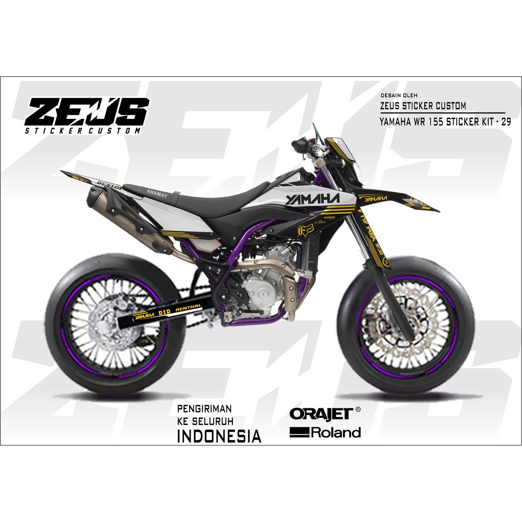 Decal Sticker - Stiker Dekal Yamaha Wr 155 Zeus Sc 29