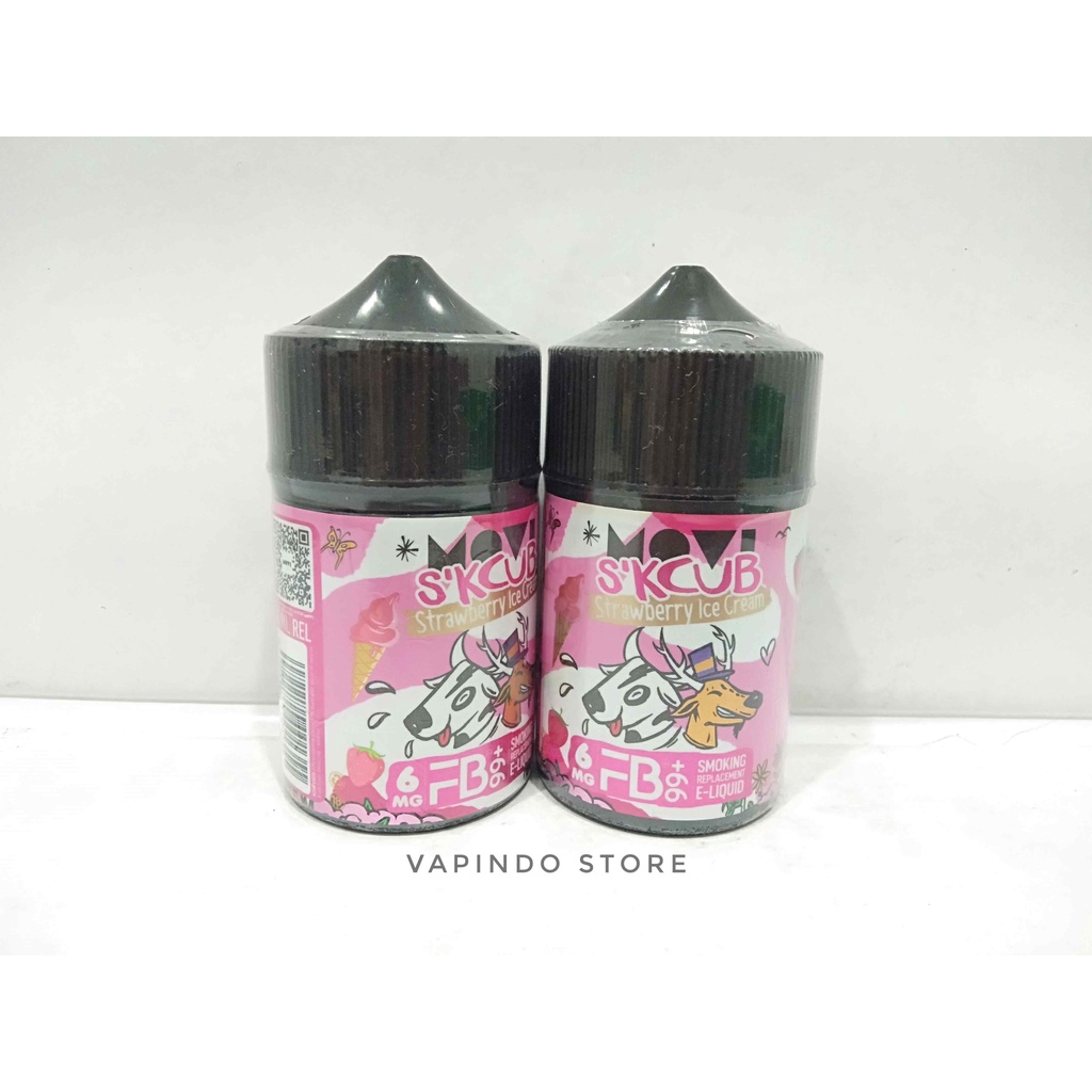 NIC 6MG SKCUB FB99+ STRAWBERRY ICE CREAM 60ML BY MOVI