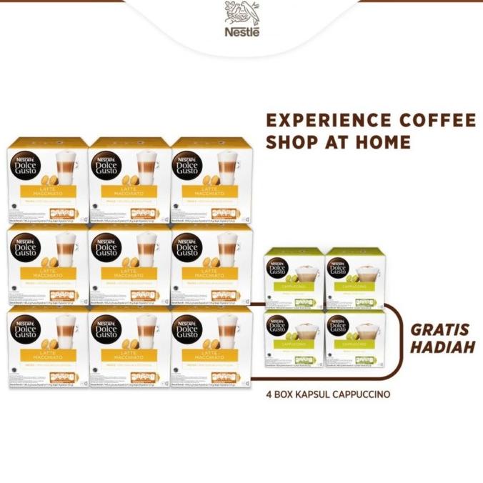 

NESCAFE Dolce Gusto Latte Macchiato 9 box + Free 4 box Cappucino
