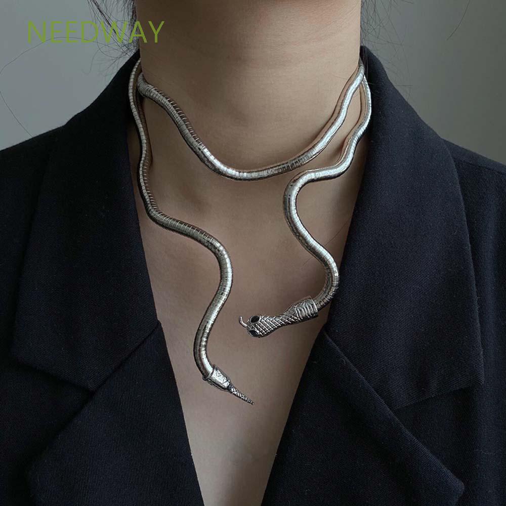 Needway  Creativity Choker Men Fashion Jewelry Snake Necklace Women Wild Multilayer Punk Alloy Bracelet/Multicolor