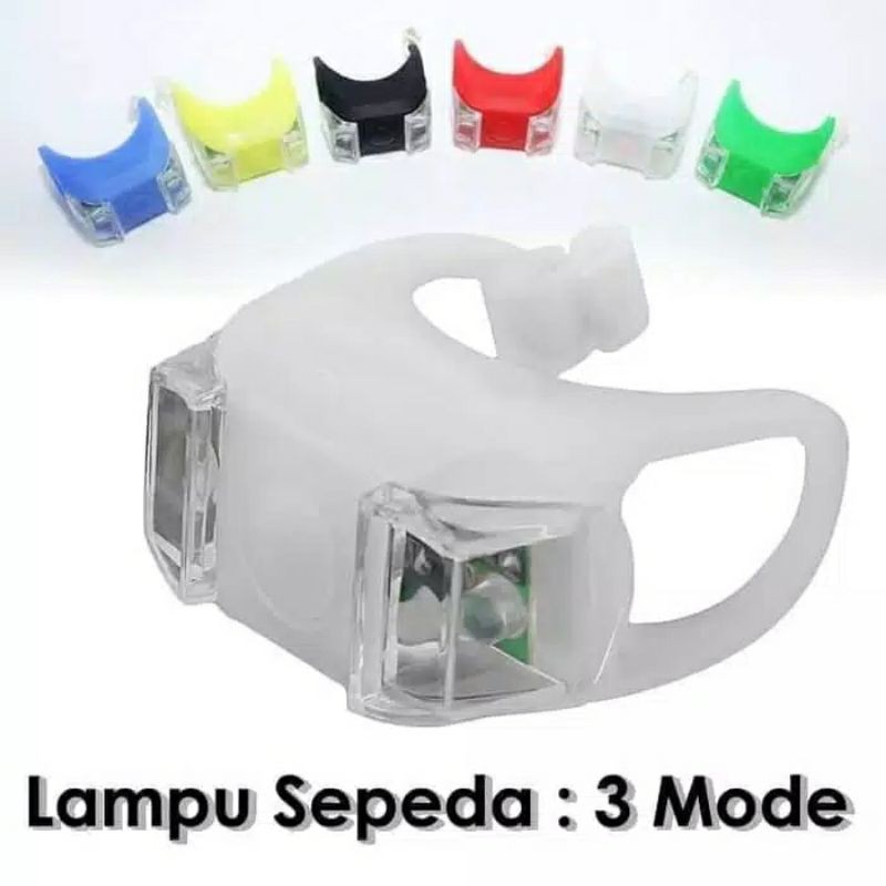 B1 Lampu Sepeda ANTI AIR | Lampu Silicon 3 Mode Waterproff | Aksesoris Sepeda LED Tahan Lama