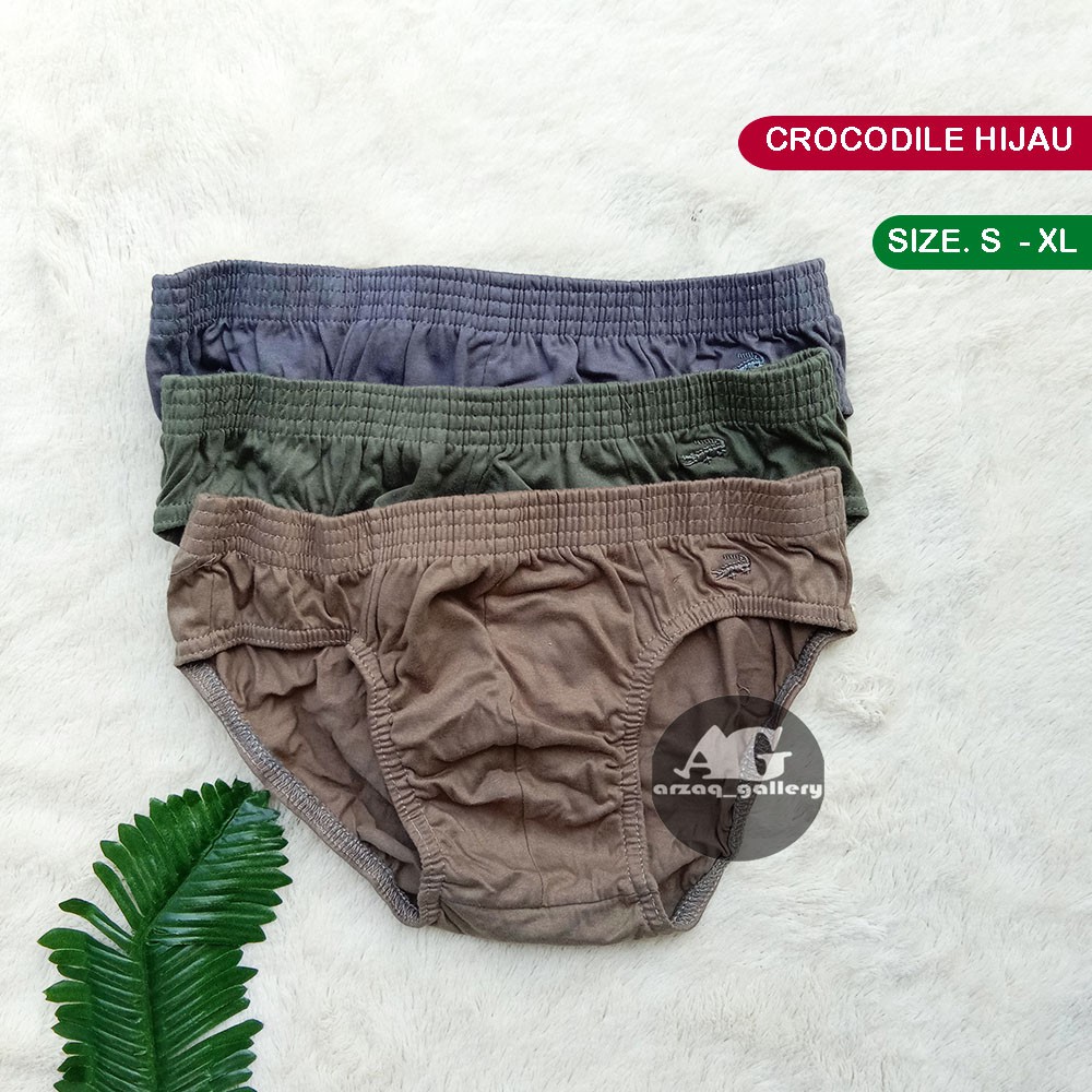 [ isi 3 pcs ] CD CROCODILE  HIJAU / Celana Dalam Pria / Celana Dalam Crocodile / Cd Pria / Celana Dalam / Crocodile