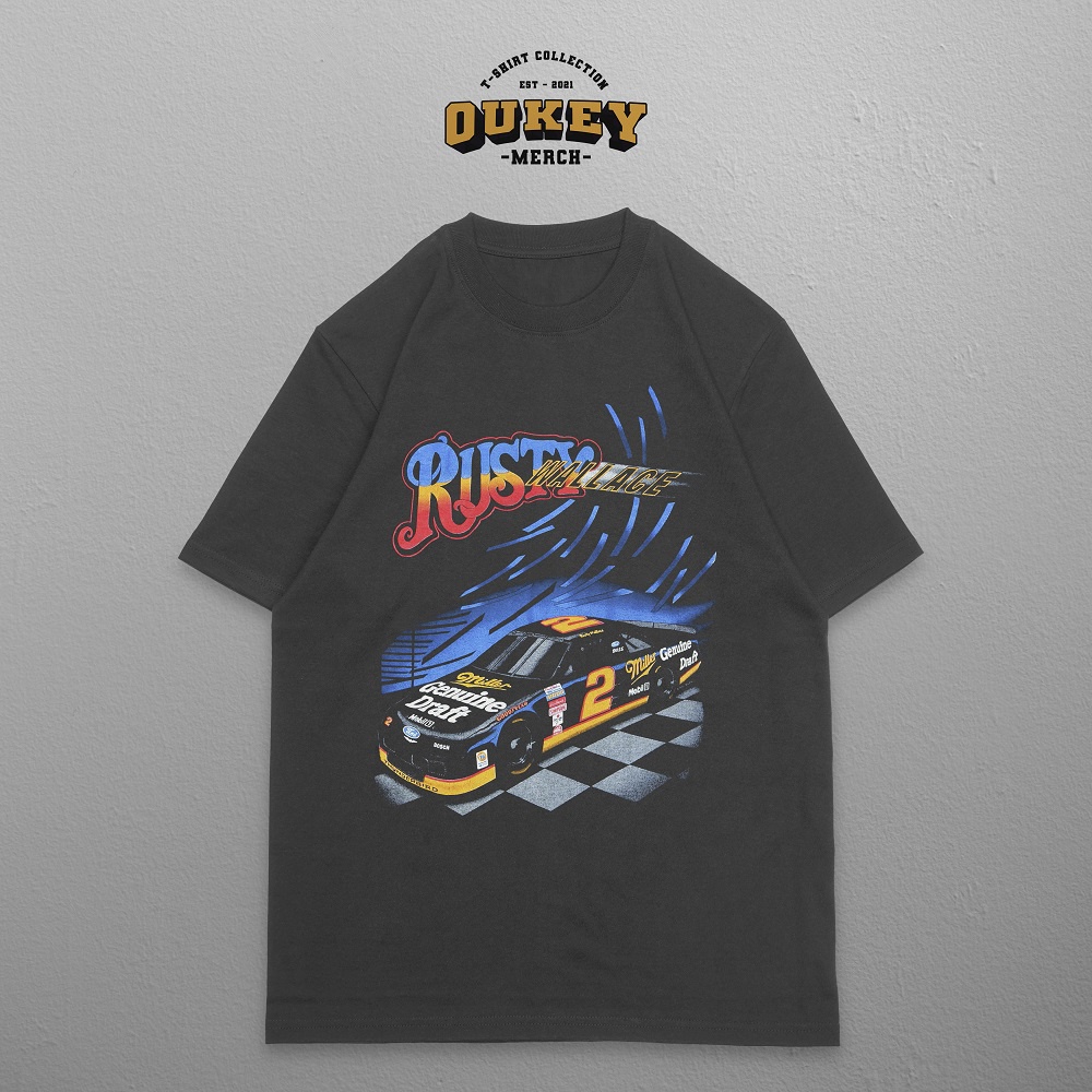(OVERSIZE) T shirt Vintage Rusty Wallace - Racing Tee, Sport Tee -