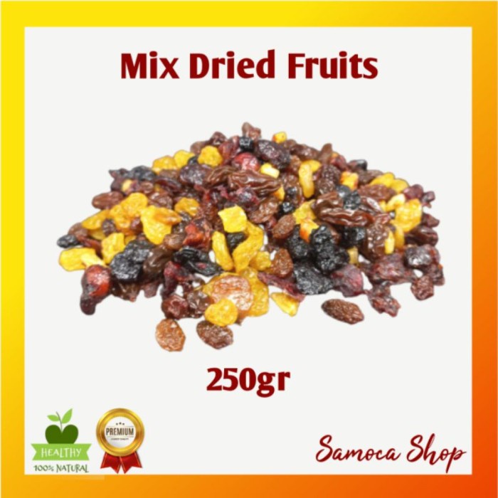 

Buah Kering - Mix Dried Fruits 250Gr Buah Kering Campur Cemilan Diet Sehat