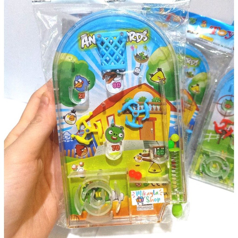 MOMBABY1 Mainan jadul pinball mini angry birds / Mainan anak jadul pinball